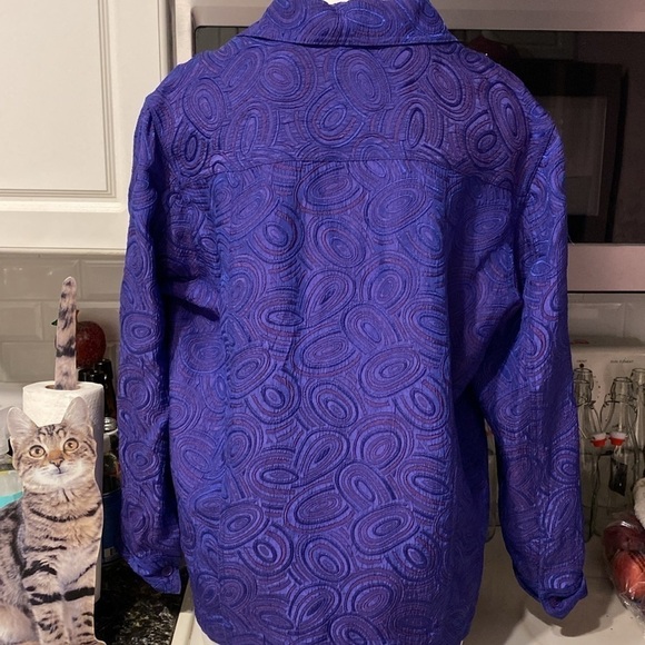 B womens C.L.O.T.H.E.S long sleeve button front beautiful top size XL - Picture 2 of 4